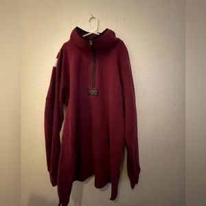 maroon quarter zip
